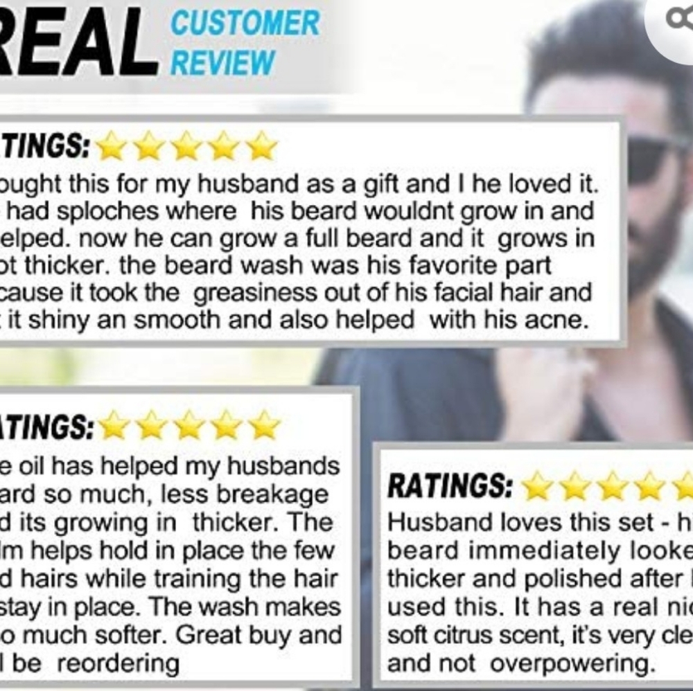 Beard & Grooming & Growth Kit,Beard w/2 Packs Beard - Picture 8 of 9